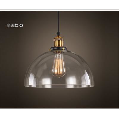 簡約北歐美式鄉村玻璃吊燈復古工業風餐客廳書房臥室酒吧台loft燈 - luxhkhome