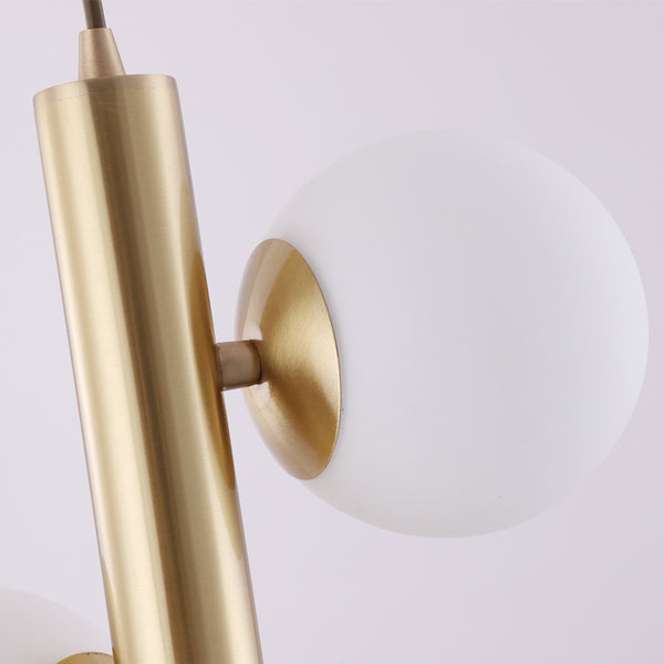 輕奢後現代臥室床頭燈餐廳三頭燈過道陽台玻璃純銅服裝店吧台吊燈 - luxhkhome