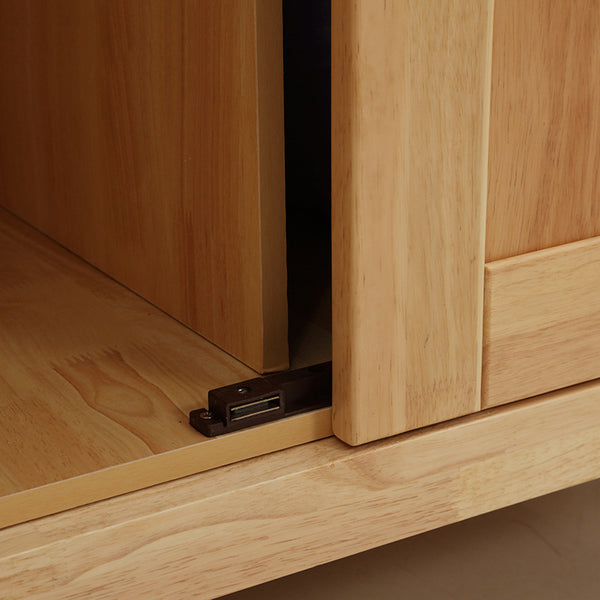 北歐實木兩門衣櫃簡約現代橡膠木更衣櫃兒童房2開門衣櫥 - luxhkhome