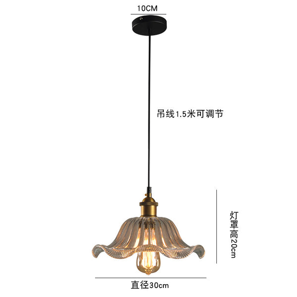 燈飾loft工業美式複古單頭歐式水晶玻璃客廳餐廳吧台吊燈 - luxhkhome