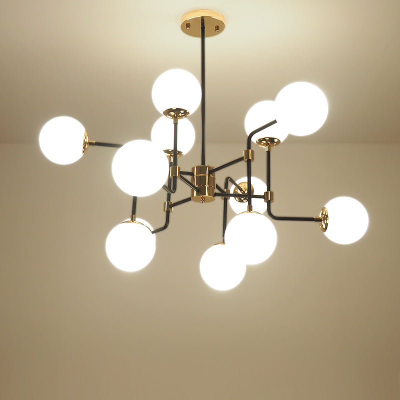 北歐風格個性吊燈創意魔豆玻璃球燈餐廳客廳燈現代簡約大廳燈具 - luxhkhome