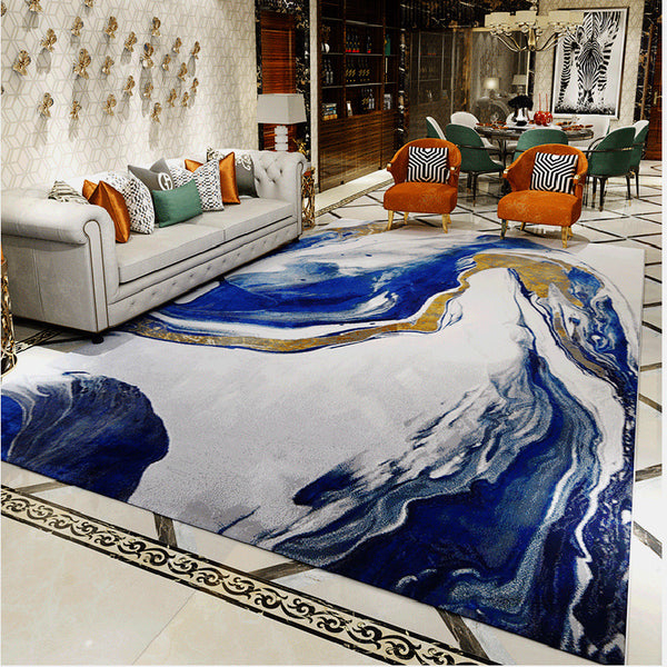 現代簡約輕奢新中式地毯客廳沙發茶几家用臥室床邊滿鋪