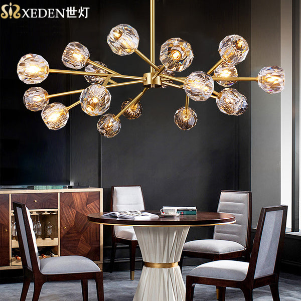 後現代輕奢吊燈客廳餐廳臥室創意大氣水晶燈具個性創意分子燈 - luxhkhome