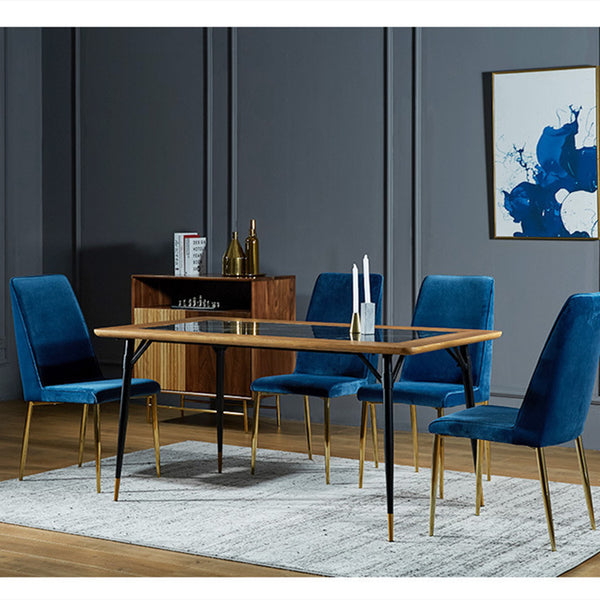 北歐餐桌後現代輕奢實木餐桌長方形客廳家用大理石餐桌餐椅 - luxhkhome