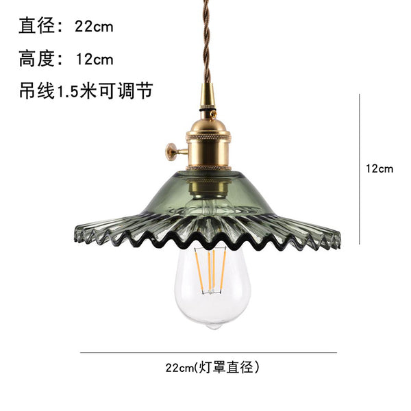 懷舊老上海復古工業風Loft創意餐廳酒吧台單頭綠色小雨傘吊燈 - luxhkhome