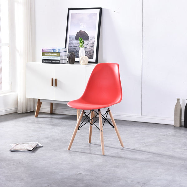 北歐餐椅現代簡約實木椅子電腦椅洽談靠背家用塑料伊姆斯椅 - luxhkhome