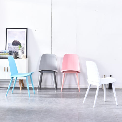 北歐餐椅現代簡約設計師椅咖啡廳餐廳凳子塑料靠背書呆椅 - luxhkhome