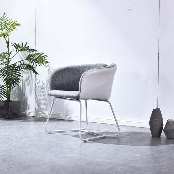 布藝座椅子北歐現代簡約座位鐵藝單人創意客廳懶人沙發椅 - luxhkhome