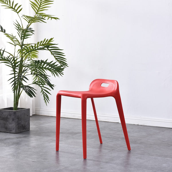 創意塑料凳子家用加厚成人小椅子時尚餐桌板凳省空間高凳客廳方凳 - luxhkhome