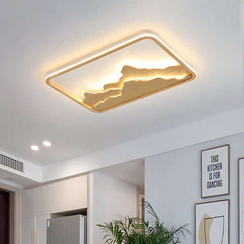 北歐客廳燈新款簡約現代個性家用led節能臥室吸頂燈實木大廳燈具