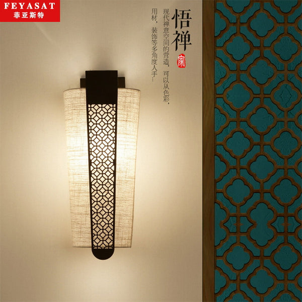 新中式壁燈現代簡約led臥室床頭燈創意客廳樓梯過道復古玄關壁燈