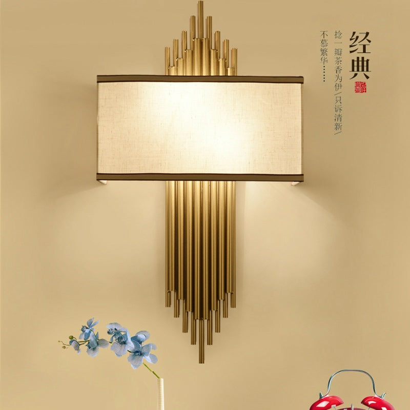 新中式鐵藝壁燈創意個性床頭臥室書房陽台過道樓梯間燈牆壁燈 QG