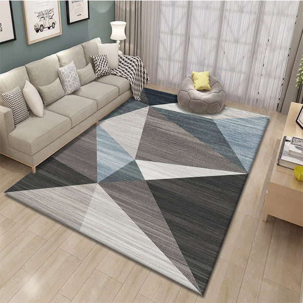 北歐現代簡約風格地毯客廳幾何沙發茶几墊臥室床邊家用地毯可定制