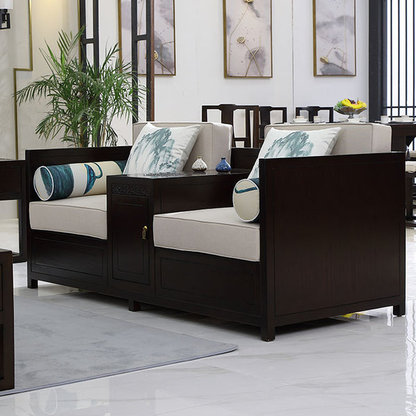 新中式沙發組合簡約現代中式實木布藝沙發會所樣板房酒店禪意家具
