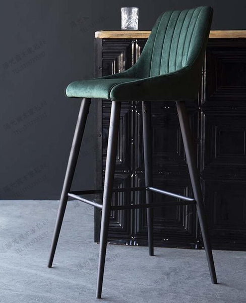 廠家KTV美式吧椅設計師簡約時尚靠背吧檯椅北歐樣板房吧凳 (顏色可自選) - luxhkhome