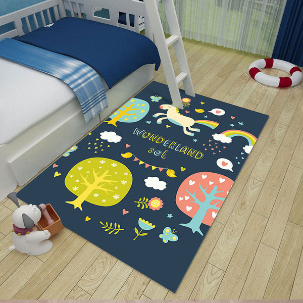可定制兒童地毯客廳茶几臥室地滿鋪床邊毯 卡通寶寶爬行地墊地毯