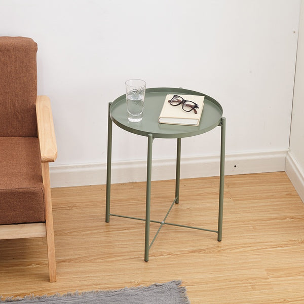現代簡約創意小茶几客廳邊幾沙發邊櫃迷你小圓桌床頭鐵藝邊桌 - luxhkhome
