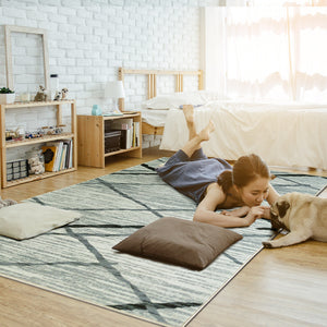 客廳地美式圈絨客廳臥室毯滿鋪房間佈置地毯毛毯床邊毯茶几毯定制