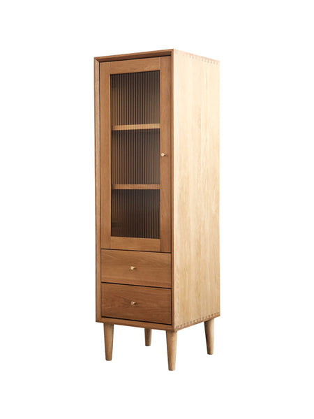 管木匠 北歐電視櫃邊櫃立櫃現代簡約客廳實木儲物櫃子高低櫃