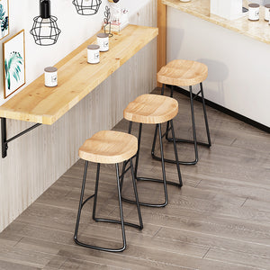 吧檯椅現代簡約家用輕奢北歐實木吧凳鐵藝個性創意酒吧椅子高腳凳 - luxhkhome