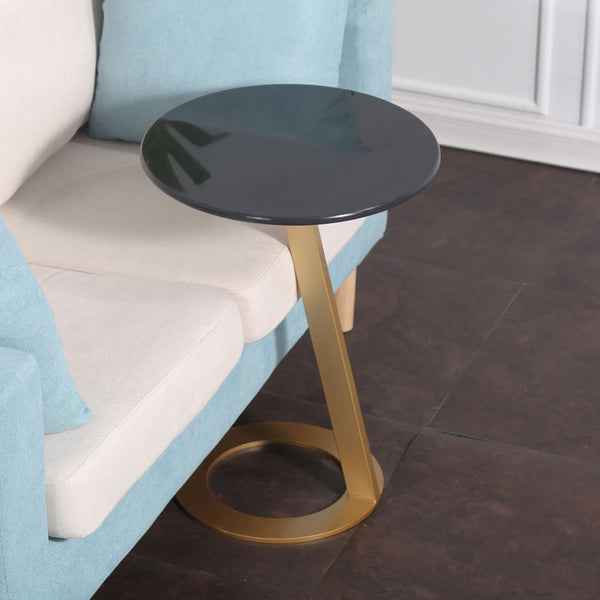 沙發邊幾北歐大理石可移動簡約現代實木輕奢小桌子角幾小茶几圓形