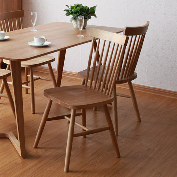 北歐橡木實木圓桌餐廳家具小戶型餐桌子圓形簡約餐桌椅