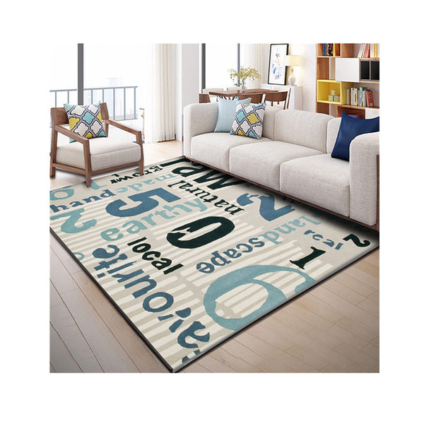北歐幾何圖案地毯客廳現代簡約沙發茶几墊臥室床邊家用地毯長方形