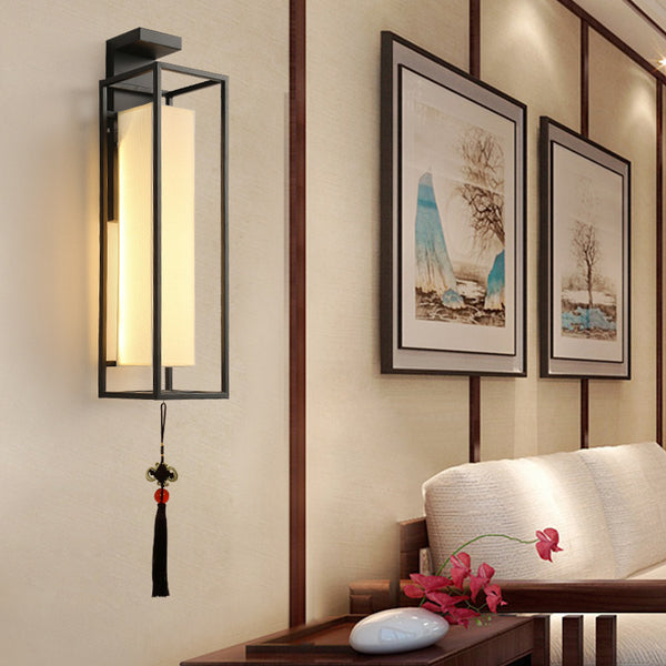 中式壁燈臥室床頭燈現代簡約陽台走廊燈樓梯過道燈客廳創意壁燈