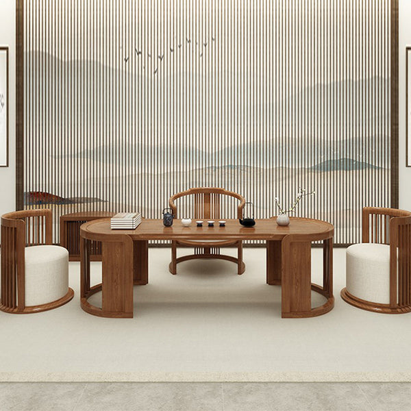 新中式功夫茶桌椅組合 簡約現代辦公室茶台泡茶桌 茶樓茶藝桌家具