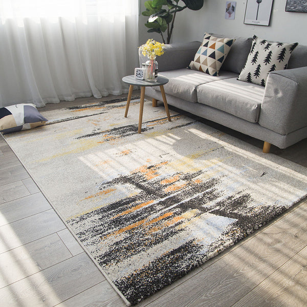簡約現代地毯抽象幾何 長方形機織 客廳沙發茶几臥室床邊輕奢滿鋪
