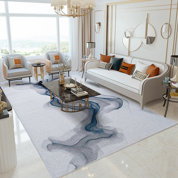 新中式簡約現代地毯 輕奢水墨畫民族風房間客廳沙發茶几臥室床邊