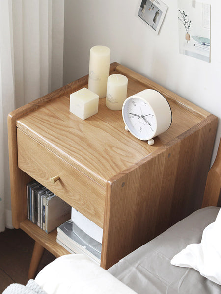 床頭櫃小迷你實木窄櫃35cm寬簡約現代臥室家具北歐小櫃子