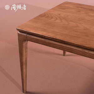同頻者 北歐日式現代極簡家用客廳實木茶几 束身白蠟木無輔材