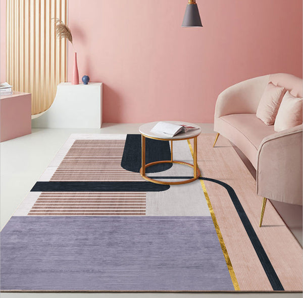 北歐民宿ins風簡約現代客廳臥室地毯創意幾何清新日式地毯可水洗