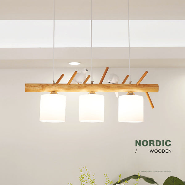 北歐原木客廳吸頂燈吊燈套餐led現代簡約臥室餐廳全屋燈具