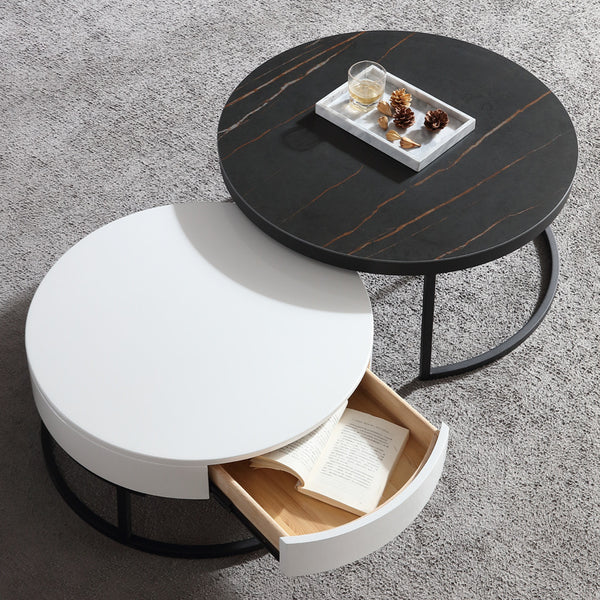 北歐茶几電現代簡易設計師創意多功能家具意式岩板茶几邊桌沙發桌