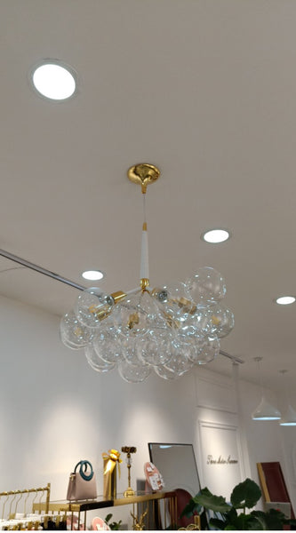 北歐風格主臥室燈裝飾創意個性客廳餐廳服裝店玻璃泡泡球吊燈
