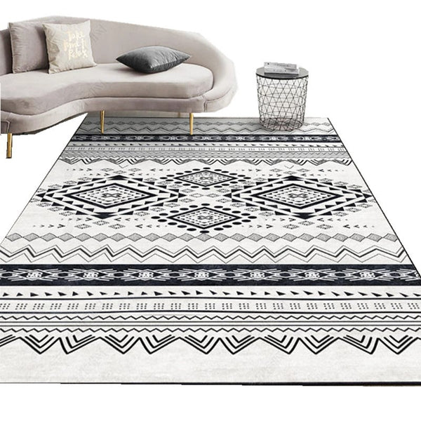 ins北歐地毯客廳現代簡約臥室沙發床邊防滑地墊摩洛哥風滿鋪家用