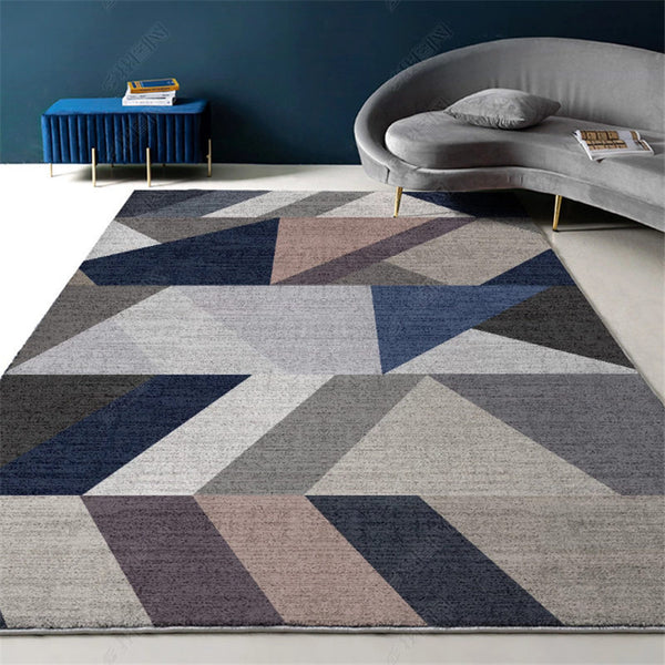 現代輕奢地毯客廳茶几沙發毯ins北歐簡約家用臥室床邊毯防滑地墊