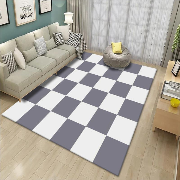 北歐風現代簡約幾何地毯客廳沙發茶几地墊輕奢臥室房間床邊毯家用