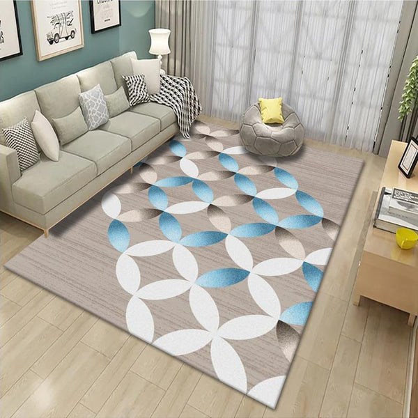 北歐風現代簡約幾何地毯客廳沙發茶几地墊輕奢臥室房間床邊毯家用