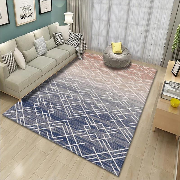 北歐現代簡約地毯客廳地毯幾何沙發茶几墊床邊毯臥室地毯滿鋪家用