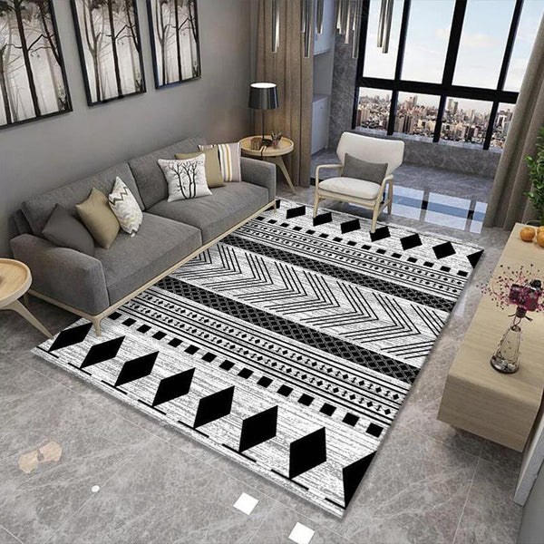 摩洛哥風格地毯北歐臥室客廳地毯沙發茶几地墊簡約現代日式地墊