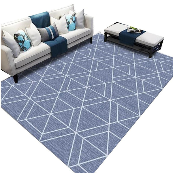 地毯客廳臥室房間簡約現代北美日式 條紋沙發茶几地墊床邊毯 家用