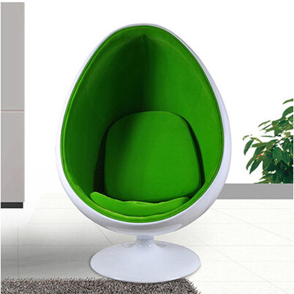 蛋型尖球休閒玻璃鋼轉椅會所太空椅雞蛋椅隔音商場設計師休息凳椅