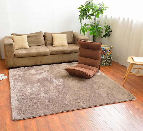 簡約現代地毯 蜜桃絨絲毛純色水草絨客廳臥室茶几床邊可水洗地毯