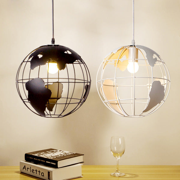 供應創意鐵藝吊燈現代簡約臥室餐廳藝術燈具地球儀吊燈 - luxhkhome