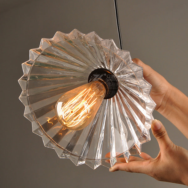 水晶玻璃傘吊燈 美式鄉村復古工業風燈飾 (不帶燈泡) - luxhkhome
