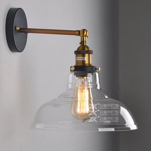 簡約創意玻璃壁燈工業風復古壁燈美式壁燈過道臥室壁燈 - luxhkhome