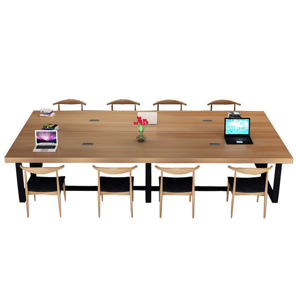 廠家尺寸定制實木長條會議桌公司職員培訓桌復古方形大型辦公桌 - luxhkhome